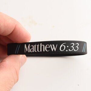 1 Single Religious Silicone Wristbands Bracelets For Christian Guys Or Girls